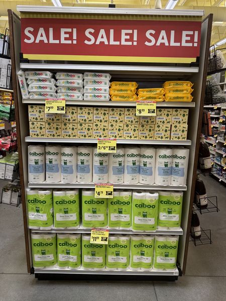 Caboo full endcap retail display