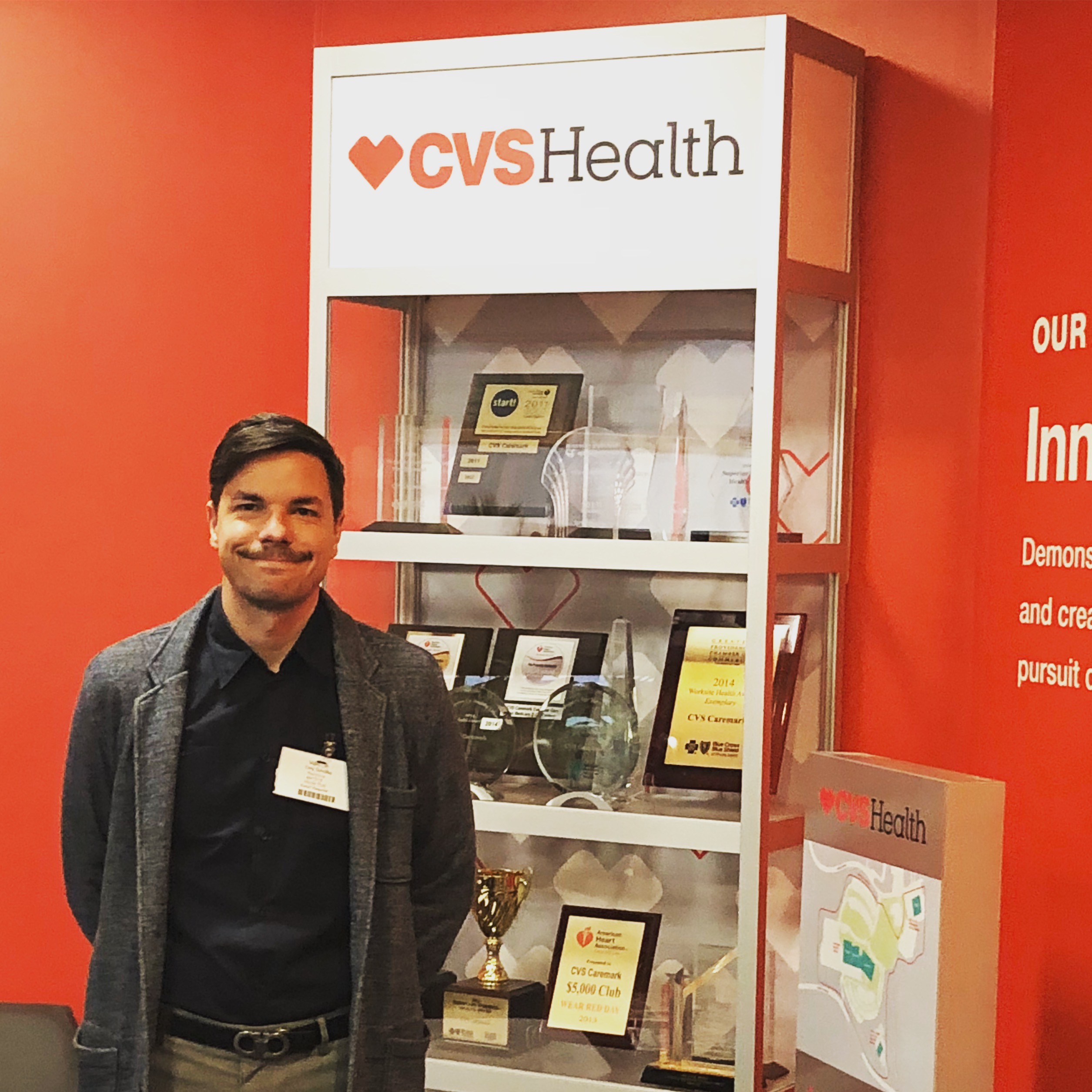 Corey at CVS Health innovation display